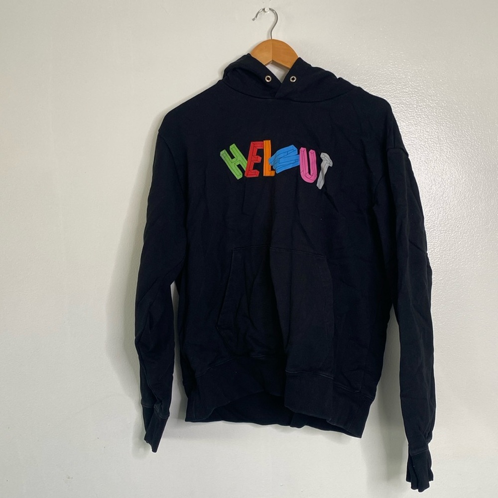 Black Hoodie with Colorful Lettering